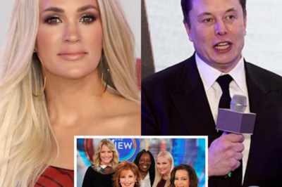 GOOD NEWS: Carrie Underwood joins Elon Musk in releasing a trove of evidence of The View’s dark actions in an attempt to topple the show, potentially leading to a permanent ban from America’s worst show.