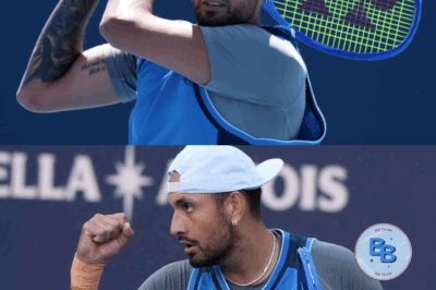 Nick Kyrgios reacts after Harriet Dart causes controversy with comment aimed at her opponent during WTA match