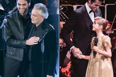 Listening to Andrea, Matteo, and Virginia Bocelli sing together feels like being wrapped in a moment of pure magic. Their voices intertwine effortlessly, filling the air with warmth and harmony. But beyond the music, it’s a heartfelt glimpse into their unbreakable bond—a family united by love, passion, and an extraordinary gift. Every note is a testament to their connection, radiating authenticity and breathtaking beauty