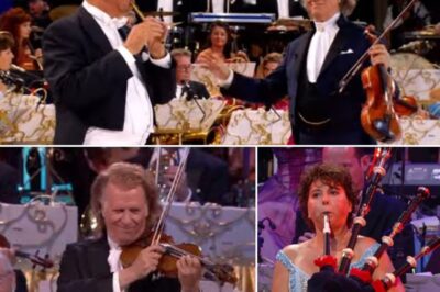 André Rieu and his Johann Strauss Orchestra delivered a powerful rendition of “Amazing Grace” during their live performance in Maastricht. The moment the bagpipes began to play and the crowd joined in, the atmosphere turned electric, sending chills down spines and creating a truly unforgettable experience. This breathtaking performance was a perfect blend of music and emotion, touching the hearts of everyone present.