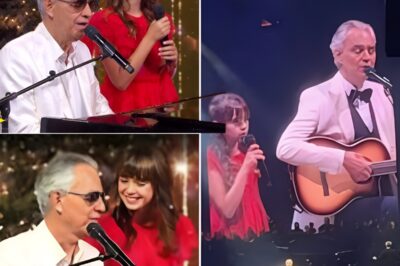 Renowned Italian tenor Andrea Bocelli joined his daughter Virginia for a touching duet of “Hallelujah” during their Christmas special at Madison Square Garden. Their harmonious performance created a magical moment, captivating the audience with a blend of timeless artistry and familial warmth.