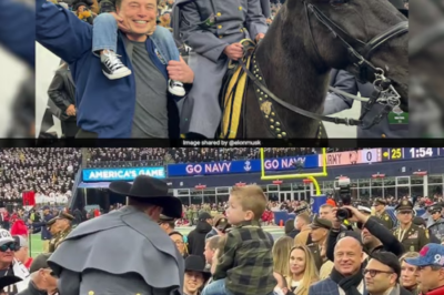 Elon Musk Shocks America: Billionaire’s Rare Outing With Son at Football Game Sparks Emotional Frenzy!  In a rare public outing, Elon Musk and his son steal the spotlight at a football game, leaving fans in awe. A single photo captioned “God Bless America” ignites a whirlwind of online reactions, with people praising the touching moment and speculating on Musk’s patriotic message.
