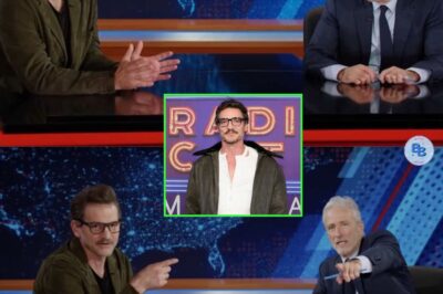 Jon Stewart says he never realized Daily Show lighting designer was a dead ringer for Pedro Pascal