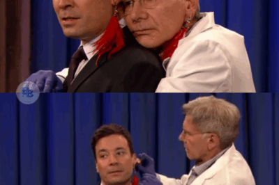VIDEO: Jimmy Fallon recreates the “terrifying” moment on SNL during an “intense struggle” with Harrison Ford, where the “battle scars” still mark him to this day