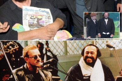 Luciano Pavarotti, Brian Eno, Bono, and The Edge come together in an unforgettable collaboration on “Miss Sarajevo.” The fusion of Pavarotti’s powerful operatic voice with the haunting, atmospheric tones created by Eno, combined with the unmistakable rock edge of Bono and The Edge, transports the listener into a world of raw emotion and beauty. Pavarotti’s voice soars with unmatched grandeur, while Bono’s heartfelt lyrics echo a plea for peace.