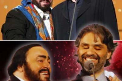 When Luciano Pavarotti and Andrea Bocelli took the stage together, the air was electric with anticipation. As their voices intertwined in a glorious Neapolitan love duet, the audience sat in breathless silence, mesmerized by the sheer power and emotion of their performance. Pavarotti’s rich, commanding tenor soared, while Bocelli’s velvety, heartfelt voice added an intimate depth, creating a perfect harmony that sent shivers down every spine. When the final note rang out, a moment of stunned stillness filled the hall before an eruption of thunderous applause and standing ovations. Eyes glistened with tears, hearts swelled with passion—this was music at its most transcendent.