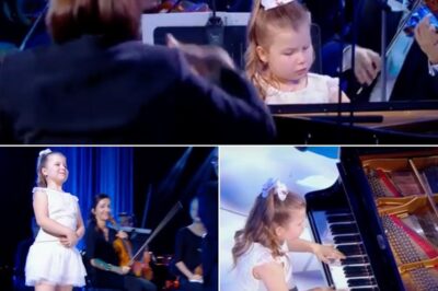 Only 8 years old, piano prodigy Angelina delivers a breathtaking, note-perfect performance of Piano Concerto No. 3 — with no sheet music in front of her while the entire symphony follows their scores, the tiny maestro with delicate fingers displays extraordinary memory, masterful technique, and emotional depth far beyond her years, leaving audiences wondering: at what age did this child conquer the keys, memorize such a complex work, and rise to this level of perfection on stage?