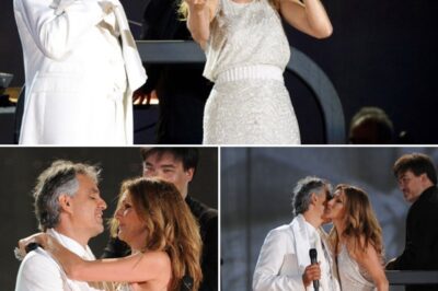 As Andrea Bocelli and Celine Dion take the stage for The Prayer, a hush falls over the audience, anticipation thick in the air. Bocelli’s rich, operatic voice fills the room, each note carrying depth and emotion. Then, Dion’s soaring vocals join in, blending seamlessly, creating a harmony so pure it sends shivers down spines. The crowd is mesmerized, eyes glistening with tears as the duet builds to its breathtaking climax. When the final note fades, a moment of stunned silence lingers—then an eruption of applause, as if the audience has just witnessed something truly divine.