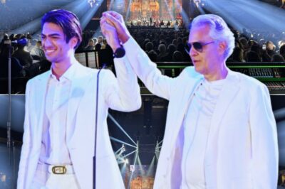 The audience was spellbound as Matteo Bocelli took the stage alongside his legendary father, Andrea Bocelli, for an “accidental” duet of Fall On Me. The song, hailed as the “perfect” blend of emotion and harmony, captured the hearts of everyone in attendance. As their voices intertwined, a wave of awe and emotion swept through the crowd, many wiping away tears. The chemistry between father and son brought a raw, heartfelt authenticity that left no soul untouched, turning the performance into an unforgettable moment of pure magic.
