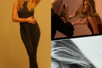 Jennifer Aniston, at 56, captivates all eyes with her svelte figure in a form-fitting dress while promoting her haircare brand.