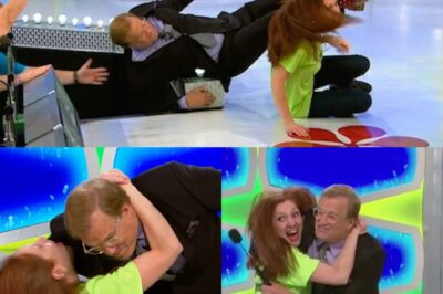 Price Is Right host Drew Carey was pulled to the ground by a contestant – and we’re not sure he was either