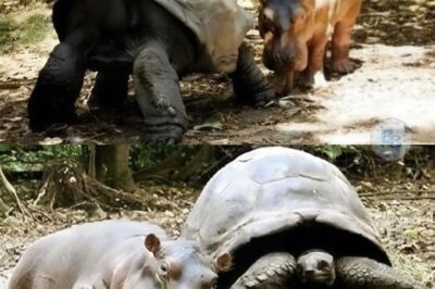 A Young Hippopotamus Forms an Unlikely Friendship with a Century-Old Turtle