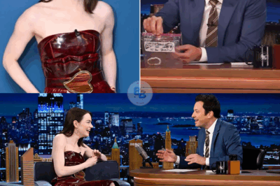 “She actually gave him that?!” – Jimmy Fallon proudly reveals the friendship bracelet Emma Stone made just for him… and fans can’t stop laughing at the cheeky message!