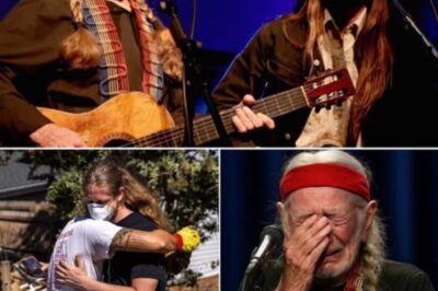 Willie Nelson was supposed to be resting. His July 1st concert was canceled, and many thought it might be his last. But just days later, the 92-year-old walked back on stage not for the spotlight, but for something bigger. “This is for Texas,” he said, voice shaky but full of heart. “For the flood victims. I have to do something… even if my voice cracks, even if these old bones give out.” With his son Lukas by his side, Willie sang. No lights, no big band just a father, a son, and a promise. The duet was more than a song. It was love, prayer, and courage rolled into one. By the final note, the crowd was already on its feet. They clapped. They cheered. They cried. For eight minutes straight, the love poured in. Willie cried too. As the stage faded to black, thousands chanted: “Forever Willie.” And that night, he gave us more than music he gave us his heart..