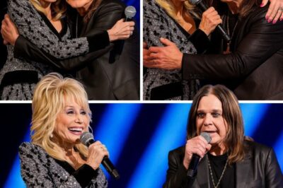 As the lights dimmed and the stage wind ceased, Dolly Parton emerged from the smoky haze in a dazzling silver dress, like a falling star at Ozzy Osbourne’s farewell concert. Silence swept over the audience. Ozzy, sitting beside his legendary black guitar, quietly wiped away tears. Dolly grasped his hand, whispering thanks for his lifelong dedication—not only to rock but also to country’s spirit. Together, they sang. Two seemingly opposite musical worlds merged in a heartfelt, intense duet that moved thousands to tears. Behind them, images of Ozzy’s youth played like a slow-motion goodbye to a soulful artist. That night, the stage didn’t just close a legend’s chapter—it opened a timeless tribute. (check in the first comment👇)