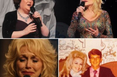 “If you’re listening, Carl… this one’s for you.” In a night bathed in starlight and sorrow, Dolly Parton stepped onto the stage and turned her grief into song, gifting the world a final love letter wrapped in melody. Her voice, trembling with heartbreak, carried the weight of a lifetime shared with the man she called her anchor—Carl Dean. When the first note of “I Will Always Love You” floated through the silence, time seemed to stop, and with Susan Boyle’s angelic harmony joining hers, pain was lifted into something divine. The audience wept not just for Dolly, but for every goodbye they had ever whispered into the night. This wasn’t merely a tribute—it was a celestial farewell, where love soared beyond the veil of life, echoing into eternity.