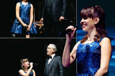 Andrea Bocelli graced the stage in a moment that will be etched in the hearts of the audience forever. Performing “Ich Liebe Dich,” he was joined by his 8-year-old daughter in a tender, heart-warming duet. The pair’s harmonies weaved together effortlessly, with Andrea’s powerful, resonant voice complementing his daughter’s innocent, angelic tones. The audience was spellbound, many wiping away tears as the duo’s connection illuminated the stage. The father-daughter bond was palpable, turning the performance into more than just music