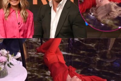 The audience at the taping of ‘Live with Kelly and Mark’ was left stunned when host Kelly Ripa suddenly collapsed to the floor!!!