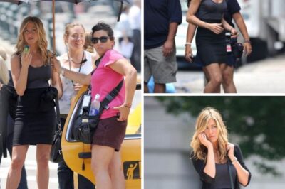 Beautiful Jennifer Aniston on the streets of LA. She always carries a special item on hot summer days.
