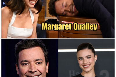 Margaret Qualley SHOCKS Jimmy with HILARIOUS Stories: Taking Her Dad to See Happy Gilmore 2, Lying on His Desk & More!