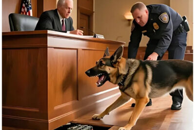 K9 Dog Drags Officer Into Courtroom—What He Found Under the Bench Stunned the Judge!