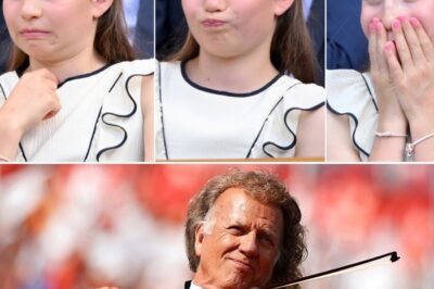 She didn’t miss a note — and didn’t need a crown to prove she belonged there. Princess Charlotte stunned the palace with a secret duet alongside André Rieu for Queen Camilla’s birthday, playing each key with quiet grace, fearless timing, and a love no rehearsal could teach. No cameras, no announcement — just a little girl and a maestro creating a moment so intimate it silenced the room. Camilla cried. William held his breath. And by the final note, everyone realized: this wasn’t just a birthday tribute — it was a glimpse into the future of the monarchy, led by music, not protocol.