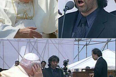 Just hours after losing his father, Andrea Bocelli steps on stage, his grief palpable as he sings Ave Maria for Pope John Paul II. The room falls into a deep, reverent silence as his voice soars with raw emotion, turning sorrow into a powerful tribute. Each note feels like a personal offering, moving the audience to their core with its intensity and grace. The performance becomes an unforgettable moment of strength, beauty, and profound emotion.