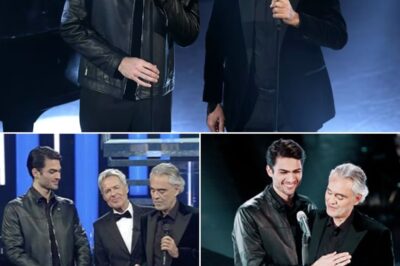 As Andrea Bocelli and his son took the stage, a hush fell over the audience, anticipation thick in the air. Then, as their voices intertwined in a breathtaking harmony, the hall was filled with pure magic—a “Perfect Symphony” of soaring notes and heartfelt emotion. The audience sat mesmerized, some with tears glistening in their eyes, others swaying gently to the melody. When the final note lingered in the air, an eruption of applause and cheers followed, a standing ovation that seemed endless. In that moment, it was clear: this was more than just a performance—it was a gift of music that touched every soul in the room.