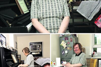 Scottish singing sensation Susan Boyle takes a rare day off, filling her home with the soothing melodies of her piano. As her fingers glide effortlessly over the keys, each note carries the warmth of her soul, turning an ordinary afternoon into a private concert. Fans can only imagine the magic within those walls—the same voice that once stunned the world now weaving a quiet, personal symphony.