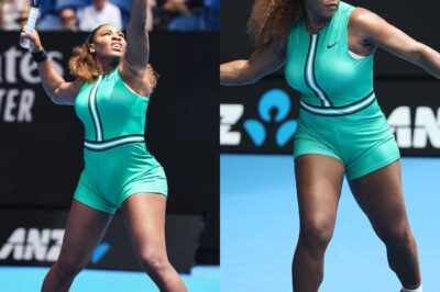 Serena Williams says her Australian Open green jumpsuit is celebrating moms ‘that are trying to get back and get fit’