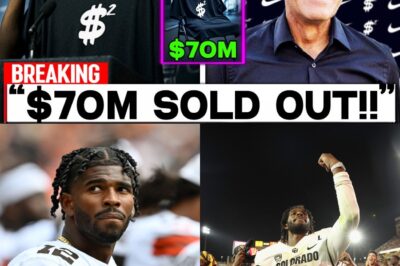 Breaking: Shedeur Sanders’ Nike Logo Shirt Smashes Sales Records with a Jaw-Dropping $70 Million Sold Out in Just 2 Minutes