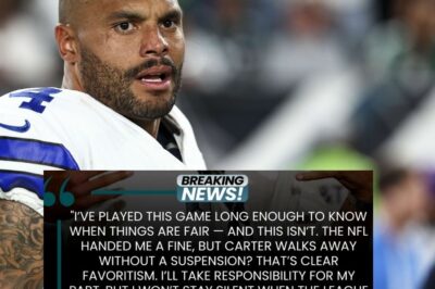 DAK PRESCOTT FIRES BACK: Cowboys QB Appeals NFL Fine, Slams “Unfair” Discipline After Spitting Incident With Jalen Carter — Calls Out League Favoritism, Questions Integrity of Officiating, and Demands Accountability as Controversy Ignites Across Fans, Media, and NFL Offices, Threatening to Overshadow Week 2 Preparations!