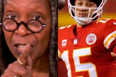 Millions of Viewers Left Speechless as Whoopi Goldberg Boldly Declares Patrick Mahomes Is ‘Just a Football Player’—Only for the Studio to Erupt in Chaos Seconds Later When Mahomes Drops a Single, Unexpected Line That Instantly Freezes Goldberg on Live Television, Creating the Most Unforgettable On-Air Silence in Recent Broadcast History