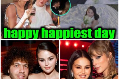 Taylor Swift & Selena Gomez Excitedly Raise Glasses at Benny Blanco’s Wedding Party in Santa Barbara
