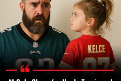 🚨FAMILY DRAMA: Jason Kelce Heartbroken as 5-Year-Old Wyatt Refuses Eagles Jersey — “I Only Cheer for Uncle Travis and the Chiefs!”