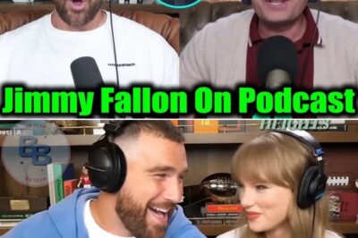 Travis Kelce Reacts in Shock as Jimmy Fallon Brings Up Taylor Swift on New Heights Podcast