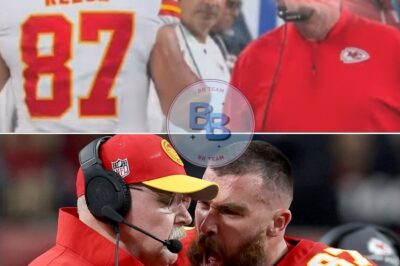 Andy Reid and Travis Kelce’s Heated Sideline Moment During Chiefs vs. Giants Game Sparks Controversy