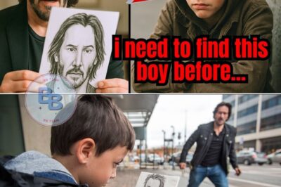 Homeless Boy Sketches a Portrait of Keanu Reeves on a Napkin — Days Later, Keanu Urgently Searches…