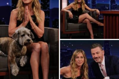 Jennifer Aniston lit up the Jimmy Kimmel set in a rebellious twist on the classic little black dress, exuding an unmatched charisma. But it was the unexpected appearance of a special guest that truly left the audience stunned. Beneath the stage lights, the moment wasn’t just dazzling — it struck a deep emotional chord. Once again, Jennifer proved she knows exactly how to steal the spotlight.