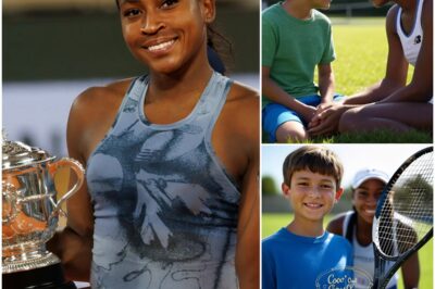 A poor Florida boy with a passion for tennis grew up in a family that could not afford to support his dreams. With determination burning in his heart, he wrote a heartfelt letter to Coco Gauff, sharing his hopes and aspirations of one day standing on the same court as her and bringing glory to Florida. What once seemed like a far-fetched dream – the chance to pick up a racket – became a reality when Coco responded in kind. She sent him her latest tennis racket and even promised to come to one of his upcoming matches. That small but generous act changed the boy’s life forever.