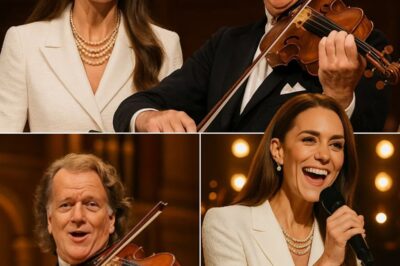 A Royal Waltz for the Ages: When Music, Majesty, and Memory Became One!!! What Began as a Glittering Gala To Mark the Prince’s Trust’s 50th Anniversary Became Something Transcendent—an Unforgettable Fusion of Grace, Grief, and Grandeur. As André Rieu’s Violin Sang the Opening Strains of the Second Waltz, the Royal Albert Hall Fell Into a Hush, Unaware That History Was About To Unfold. Then, Like a Vision From a Dream, Princess Catherine Descended From the Gallery in Ivory Elegance, Her Sapphire Pendant Catching the Light—a Silent Tribute to Diana, and to Resilience Itself.