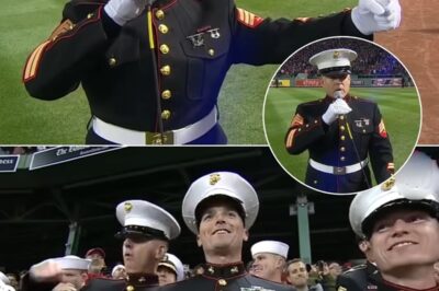 Marine Sgt. Joseph Jones, a decorated combat veteran with three tours overseas, stepped forward — no flash, no fanfare, just a man in uniform, standing tall for his country. A Marine Corps drill instructor by day and choir soloist at his base chapel by night, Jones had never sung on a stage this massive. Then came the first note.