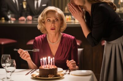 She Thought Turning 45 Would Be a Quiet Birthday Dinner Alone—Until a Waitress Leaned Down and Whispered, “Keep Eating and Do Not Look Behind You,” Instantly Transforming Fried Chicken and Wine Into a Nightmare of Men in Suits, Hidden Secrets, and Betrayal That Would Explode Into the Most Terrifying Revelation of Her Life.