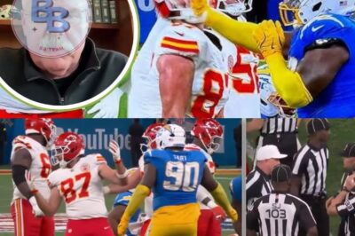 “With tears in his eyes and frustration in his voice, Chiefs head coach Andy Reid gave an emotional update on Travis Kelce’s health after the star tight end was punched in the head by Tart during the heated clash — questioning NFL rules, blasting the lack of ejection, and sparking outrage over player safety across the league.”