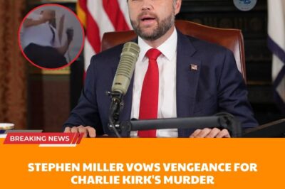 In an explosive vow that shook Washington, Stephen Miller swore “vengeance in Charlie’s name,” promising to unleash the full force of America’s security state against left-wing “terror networks,” while Vice President JD Vance warned liberals celebrating Kirk’s death that they will be hunted, exposed, shamed, and ruined in the fiercest political crackdown in decades.
