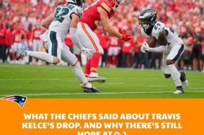 Travis Kelce DROPS the Ball in Crucial Super Bowl Rematch, Chiefs Fans Furious, Mahomes Frustrated, Arrowhead Stunned as Eagles Steal Victory—0-2 Start Sparks Panic, Team Morale Tested, George Karlaftis Tries to Keep Chiefs Together, But Can Kansas City Recover or Are They Already in Freefall After Heartbreaking Loss?