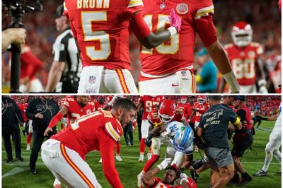 Mahomes leads the Chiefs to a 30-17 victory over Lions, and a fistfight erupts at the finish