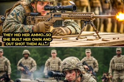 ““How?!” — Marines Hid Her Ammo, So the SEAL Sniper Built Her Own and Beat Them All”. They said Staff Sergeant Brin Carver didn’t need to handload her own ammunition. They said the Army already issued the best there was — factory match-grade, lot-tested, certified by people who made careers out of measuring perfection. But Brin had learned long ago that factory perfection was never the same as control. She was twenty-nine that June, the kind of southern summer that made your uniform cling to your back before morning formation. Camp Lejeune, North Carolina — humid, loud, and full of men who measured worth in decibels. She had been in the Army eight years. Two combat deployments. A sniper before she was old enough to rent a car. Now, she was an instructor — part of a joint-service sniper course where soldiers, Marines, sailors, and airmen came to prove who among them could put a bullet where it truly belonged. They called it friendly competition. It was never friendly. Brin’s spotter, Staff Sergeant Garrett, trusted her implicitly. He’d seen her shoot in conditions that made men miss by meters — high-altitude wind shifts in Afghanistan, cross-gusts that changed faster than your breathing cycle. She didn’t brag. She didn’t talk much at all. She just hit what she aimed at. Every time. Most of the students thought that kind of precision came from expensive glass or secret formulas. They didn’t know it came from a barn in rural Kentucky — from long evenings with her grandfather, a gunsmith who’d built rifles so precise competitive shooters crossed state lines just to buy them. By the time Brin was ten, she could weigh powder charges to a tenth of a grain. By twelve, she could seat bullets without leaving a single tool mark. Her grandfather used to say, “When you make your own ammunition, you own every result. There’s no one else to blame.” That lesson stayed. Through war. Through loss. Through every time someone decided she didn’t belong. The interservice competition was set for late June 2024 — a three-day test designed to break anyone who wasn’t already broken in: Known distance. Unknown distance. Moving targets. Each shot timed. Each miss magnified. Brin was the primary shooter for the Army team. Garrett spotted. The Marine Corps team was led by Gunnery Sergeant Aar Voss — a man whose reputation was as heavy as his handshake. He’d won before, and he liked to win without leaving much to chance. Three days before the competition, Brin went to collect her issued ammunition. Two hundred rounds of M118LR match-grade 7.62 NATO — the same standard lot everyone used. The armorer checked the manifest, frowned, and said her shipment had been delayed. Administrative error, he claimed. Maybe she’d get it by the second day of competition. Garrett waited outside. When she told him, he just nodded once. “It’s not an error,” he said. “Voss was talking last night about ‘leveling the field.’” Brin didn’t get angry. She didn’t curse or threaten to report anyone. She just stood there for a long, quiet moment — and then said,….
