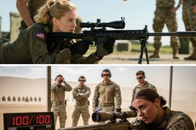 “Wanna Try?” — British Sniper Mocked Her, Unaware She Was the Deadliest Shooter in the SEALs The Scottish wind cut sharp across the NATO range, carrying the scent of rain and gun oil. Laughter drifted from the shooting line — the kind that comes easy when men think they already know how the story ends. At the center of it stood Lieutenant Sarah Kane, quiet, calm, her dark hair tied back beneath a plain ball cap. No swagger, no noise — just stillness. To the British snipers around her, she looked out of place. Too clean. Too composed. Too American. “Wanna try, love?” one of them called, his accent thick with amusement as he stepped aside from his rifle. “Targets at twelve hundred. No pressure.” The others chuckled, expecting a flinch, a stumble, maybe a polite refusal. Sarah just blinked once, unwrapping a matte-black Barrett from its case — her movements precise, practiced, almost reverent. Silence replaced laughter as she adjusted the bipod, dialed the scope, and settled into position. The wind shifted; she corrected by instinct. Then came a single breath. A squeeze. CRACK. The steel target a kilometer away sang back with a single, perfect ring. Dead center. Before anyone could process it, she chambered another round, then another — each shot landing in the same impossible spot. When she finally stood, the range officers were already checking the board, whispering to each other. The British sniper who’d mocked her earlier swallowed hard. “Who… exactly are you?” Sarah gave a faint, polite smile…