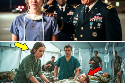 My Dad Rejected Me For Not Being A Soldier—Until The General Saluted: “Your Daughter Saved My Unit” The rain hit the tarmac like machine-gun fire as medevac choppers screamed through the smoke. Inside the field hospital, Dr. Sarah Mitchell’s hands didn’t shake — not even when the power failed, not when shrapnel tore through the tent wall, not when a wounded Marine gripped her sleeve and whispered, “They’re killing the witnesses.” She’d been called soft her whole life. Too gentle. Too civilian. Her father, Colonel Robert Mitchell, had once looked her straight in the eye and said, “Real courage wears a uniform.” But on this night — surrounded by fire, blood, and betrayal — Sarah wasn’t a doctor or a soldier. She was both. Her scalpel flashed under flickering light, carving miracles out of chaos while bullets snapped outside. Every decision meant life or death — and when the gunfire drew closer, she grabbed a sidearm she’d never wanted to hold and told the wounded, “No one dies here tonight.” By dawn, the base was silent again. The dead were mourned, the traitor exposed, and twenty-three men owed their lives to the woman her father once called weak. When the chopper touched down and General Davis stepped out, the Colonel stiffened to salute. But instead, the General turned toward Sarah, blood still on her scrubs, and raised his hand. “Ma’am,” he said quietly. “Your daughter saved my entire unit.” In that moment, the man who’d led battalions to war finally understood